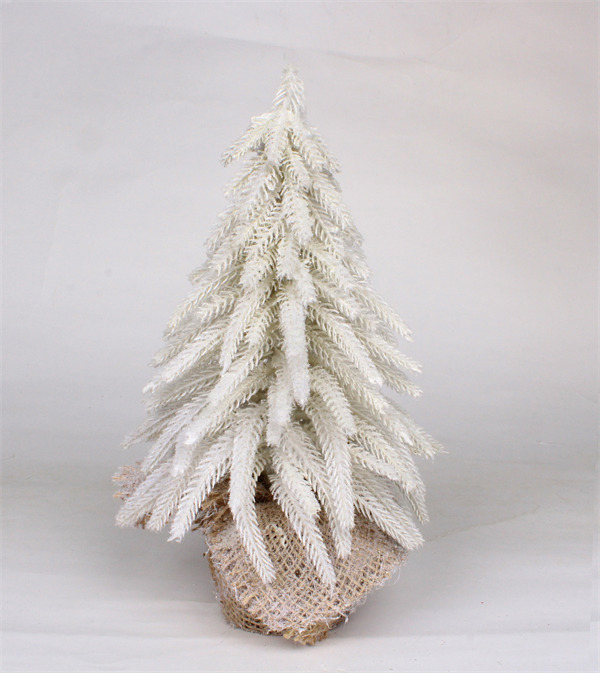 White Christmas Decorations in Jute Base Ice Finish.jpg