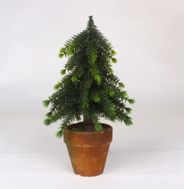 Weihnachtsschmuck im braunen Topf.jpg Christmas Decorations in Brown Pot.jpg